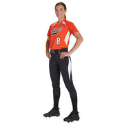 Surge 2 color Softball Pant - Black Scarlet - Womens - XXLarge