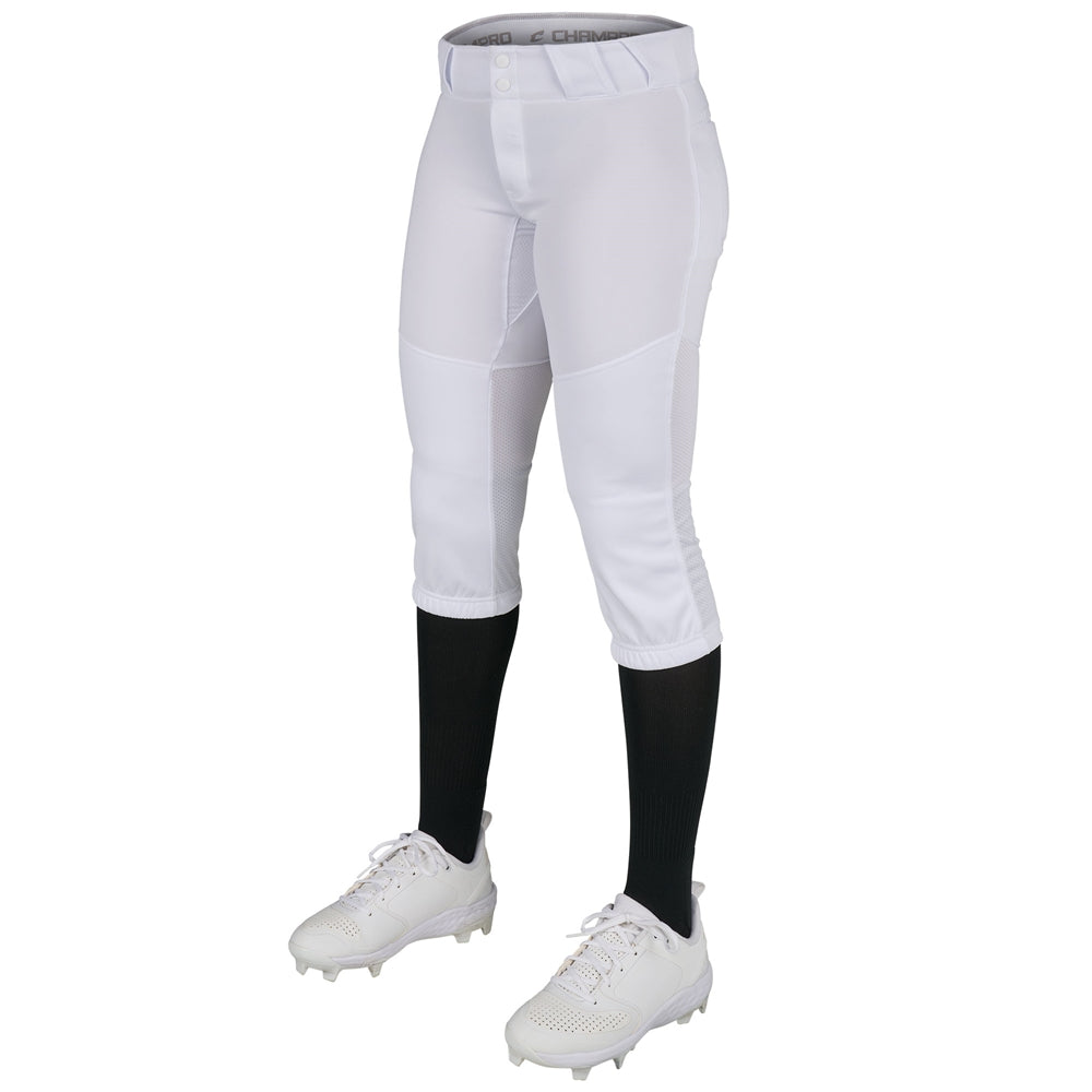 Pinnacle Pro Softball Pant - White - Girls - Small