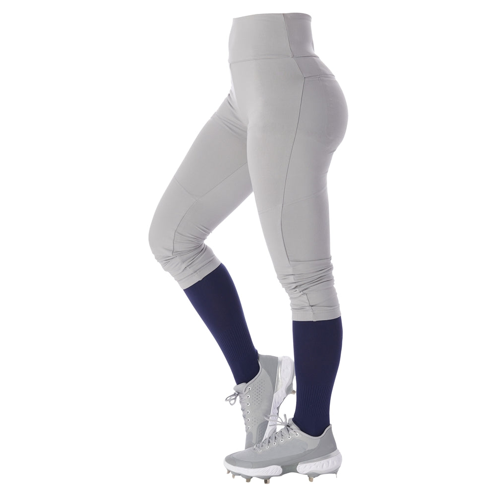 Hot Shot Yoga Style Softball Pant - Grey - Womens - Extra-Small