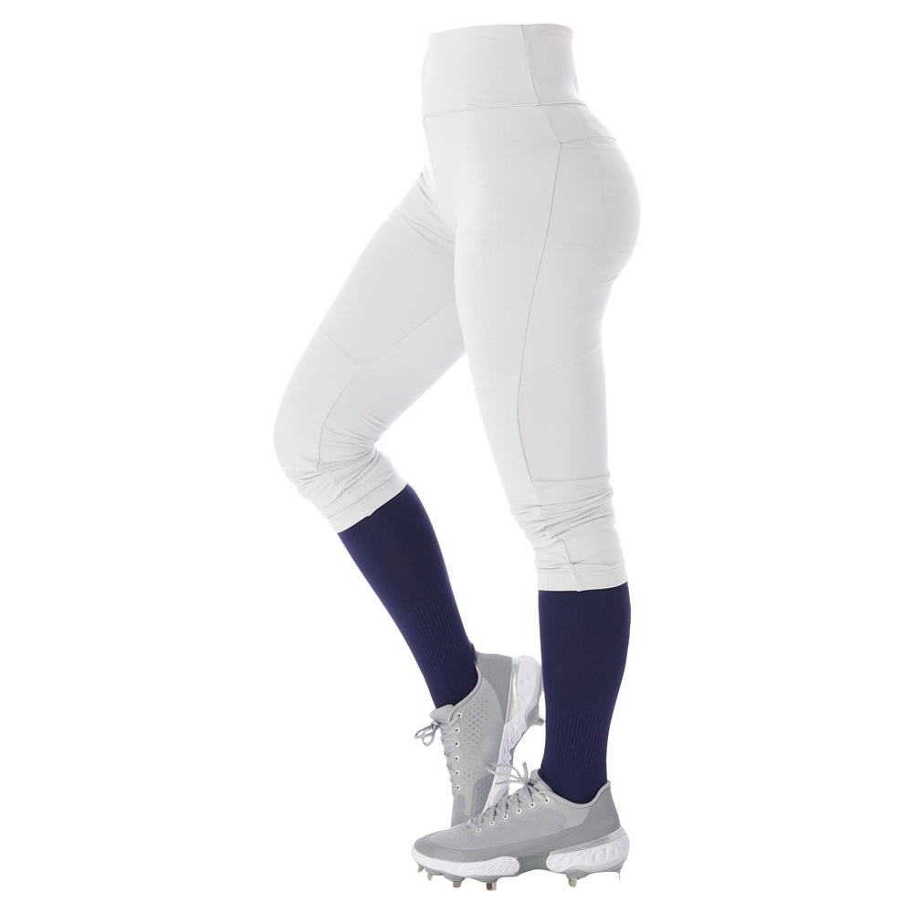 Hot Shot Yoga Style Softball Pant - White - Womens - Large