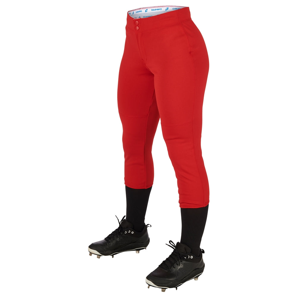 Fireball Softball Pant - Scarlet - Girls - Extra-Small