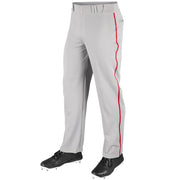 MVP Open Bottom Pant with Pipe - Grey Scarlet - Adult - Large