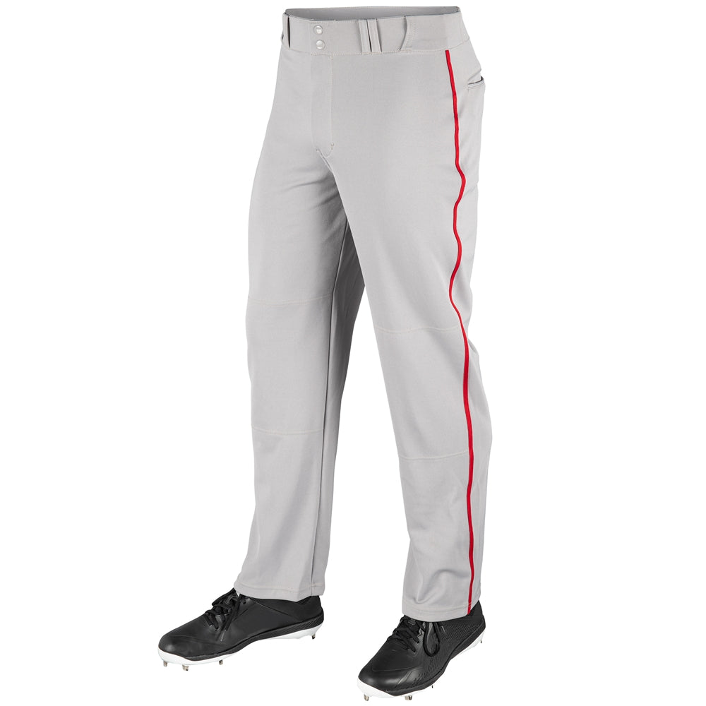 MVP Open Bottom Pant with Pipe - Grey Scarlet - Adult - 3XL
