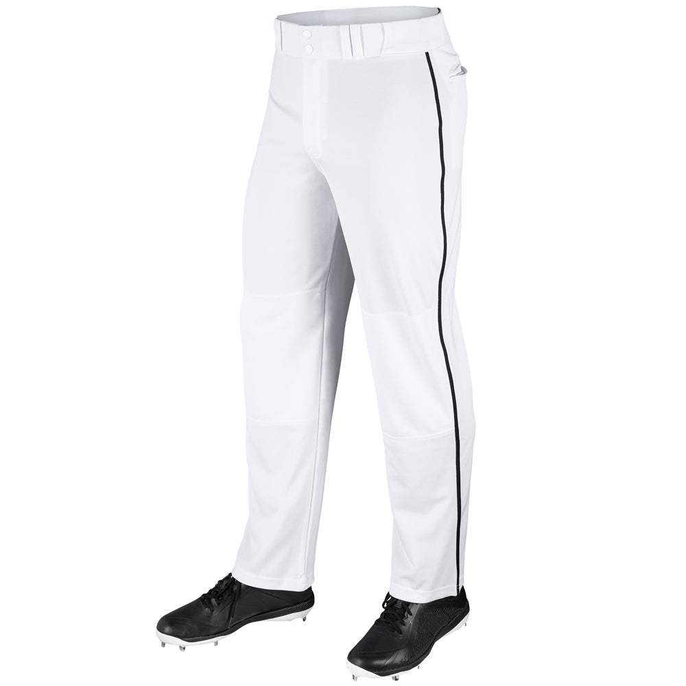 MVP Open Bottom Pant with Pipe - White Black - Youth - Extra-Small