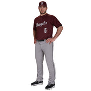 MVP Open Bottom Pant with Pipe - White Scarlet - Youth - Large
