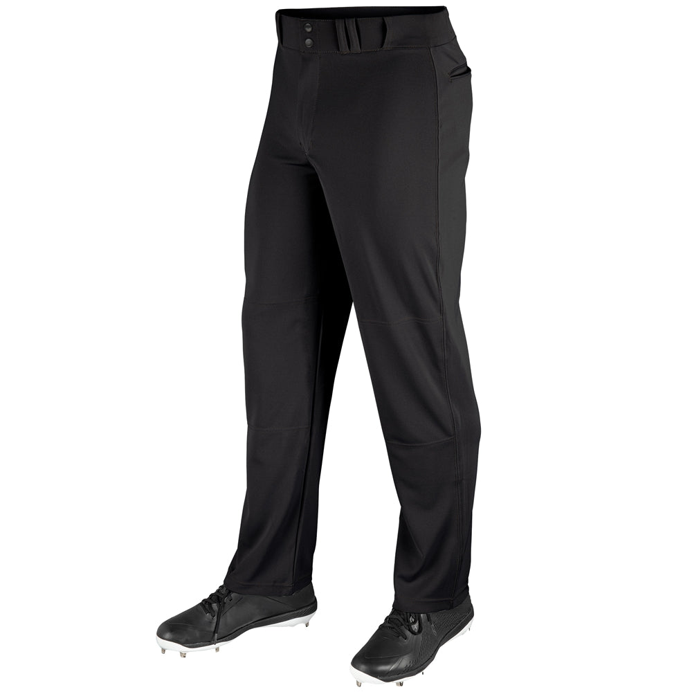 Open Bottom Relaxed Fit Baseball Pant - Black - Youth - Large