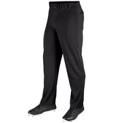 Open Bottom Relaxed Fit Baseball Pant - Black - Adult - 4XL