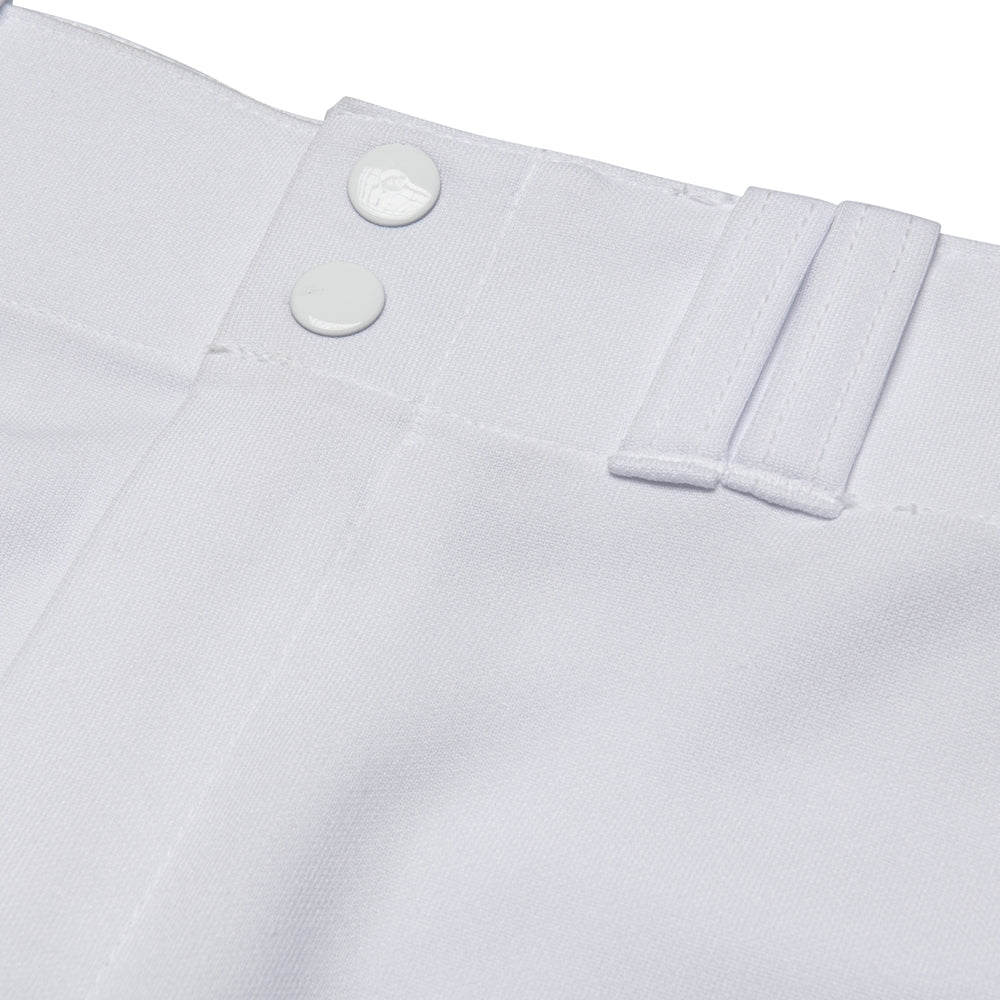 Open Bottom Relaxed Fit Baseball Pant - White - Youth - Extra-Small