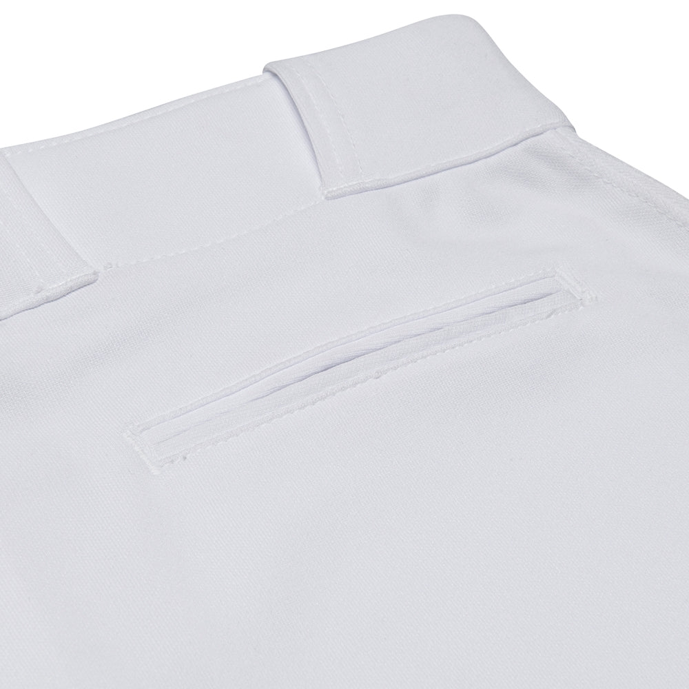 Open Bottom Relaxed Fit Baseball Pant - White - Adult - 3XL