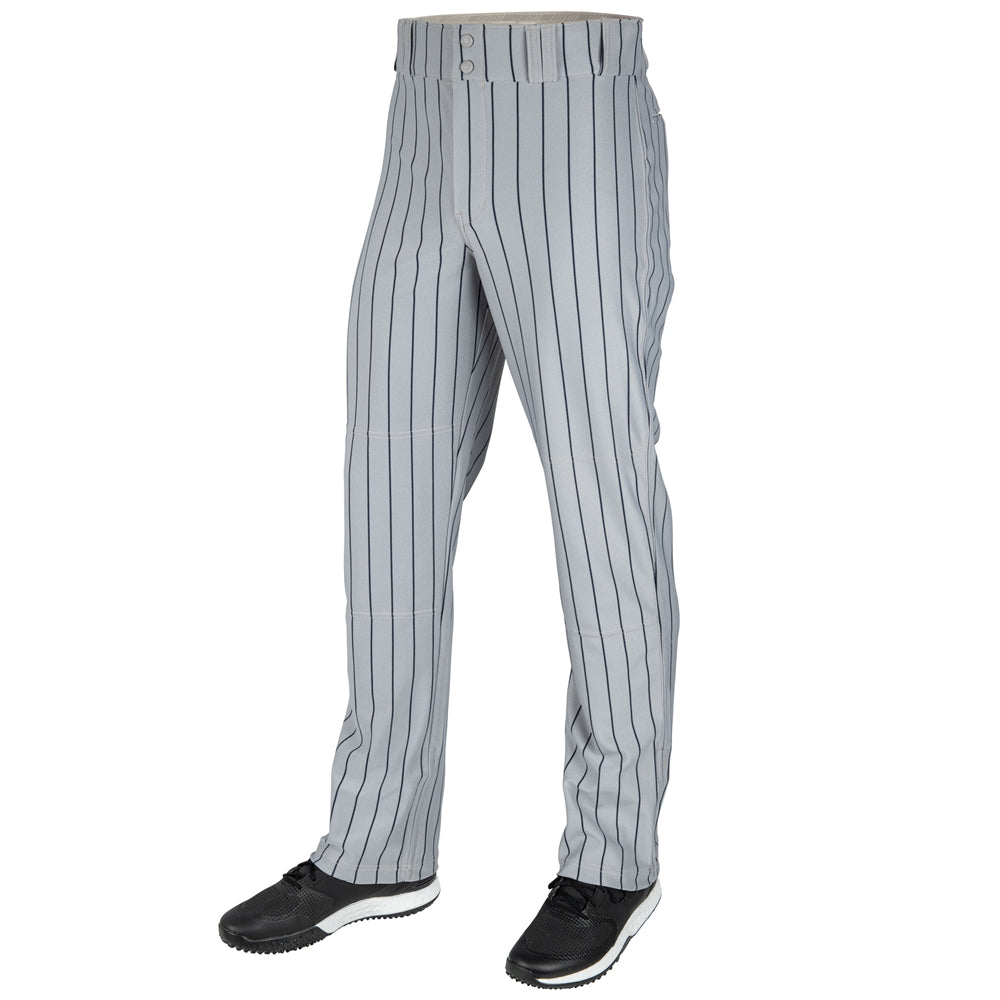 Triple Crown 2.0 Open-Bottom Pinstripe - Grey Navy - Adult - 3XL