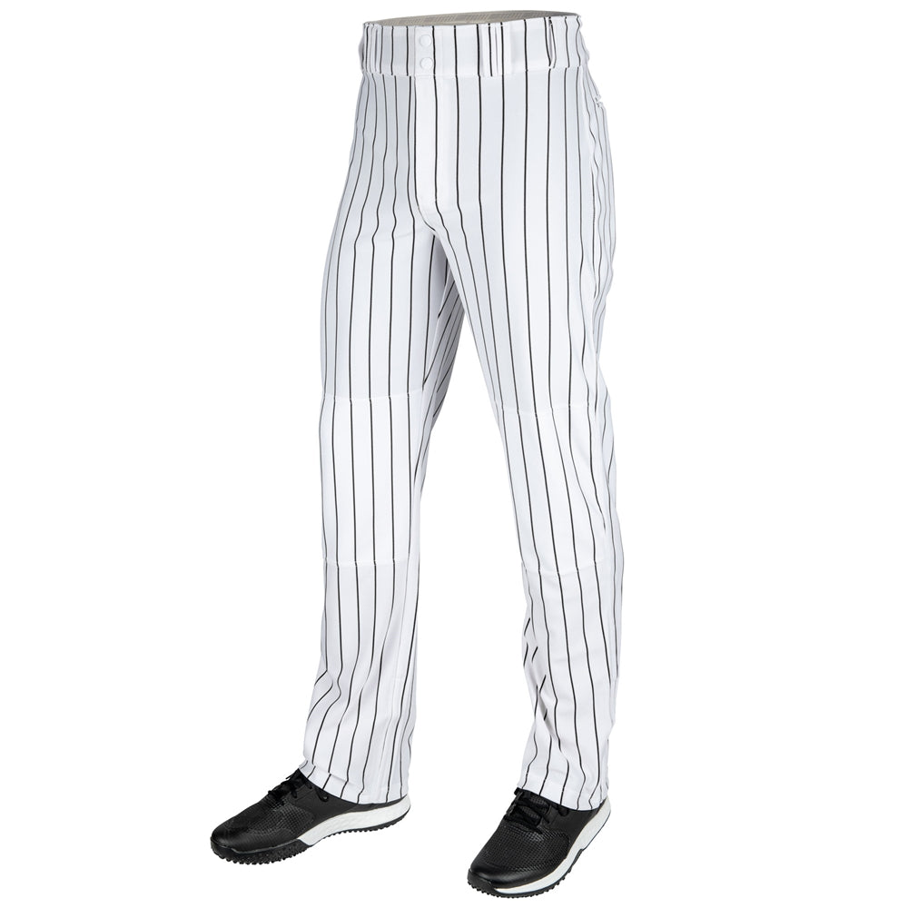 Triple Crown 2.0 Open-Bottom Pinstripe - White Black - Adult - 3XL
