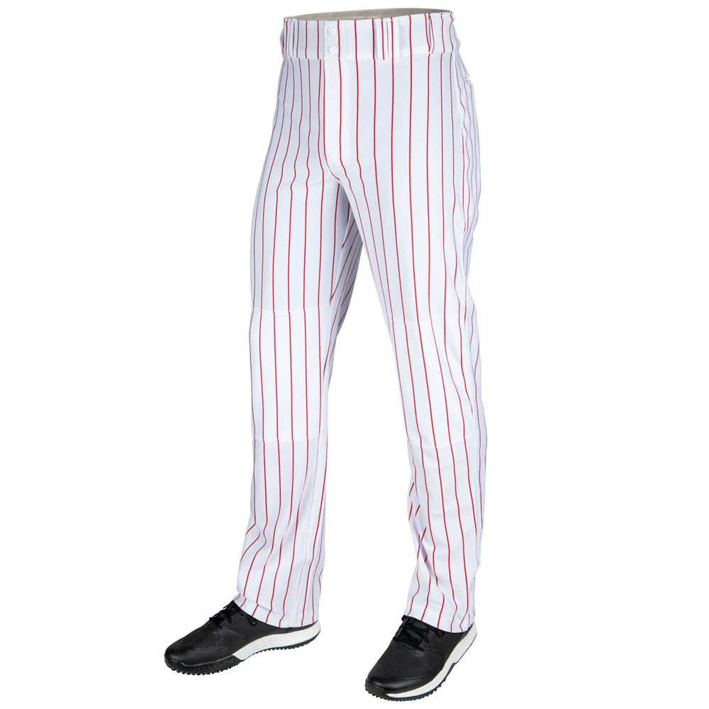 Triple Crown 2.0 Open-Bottom Pinstripe - White Scarlet - Adult - 3XL