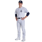 Triple Crown 2.0 OPEN-BOTTOM PINSTRIPE - White Navy - Youth - Small