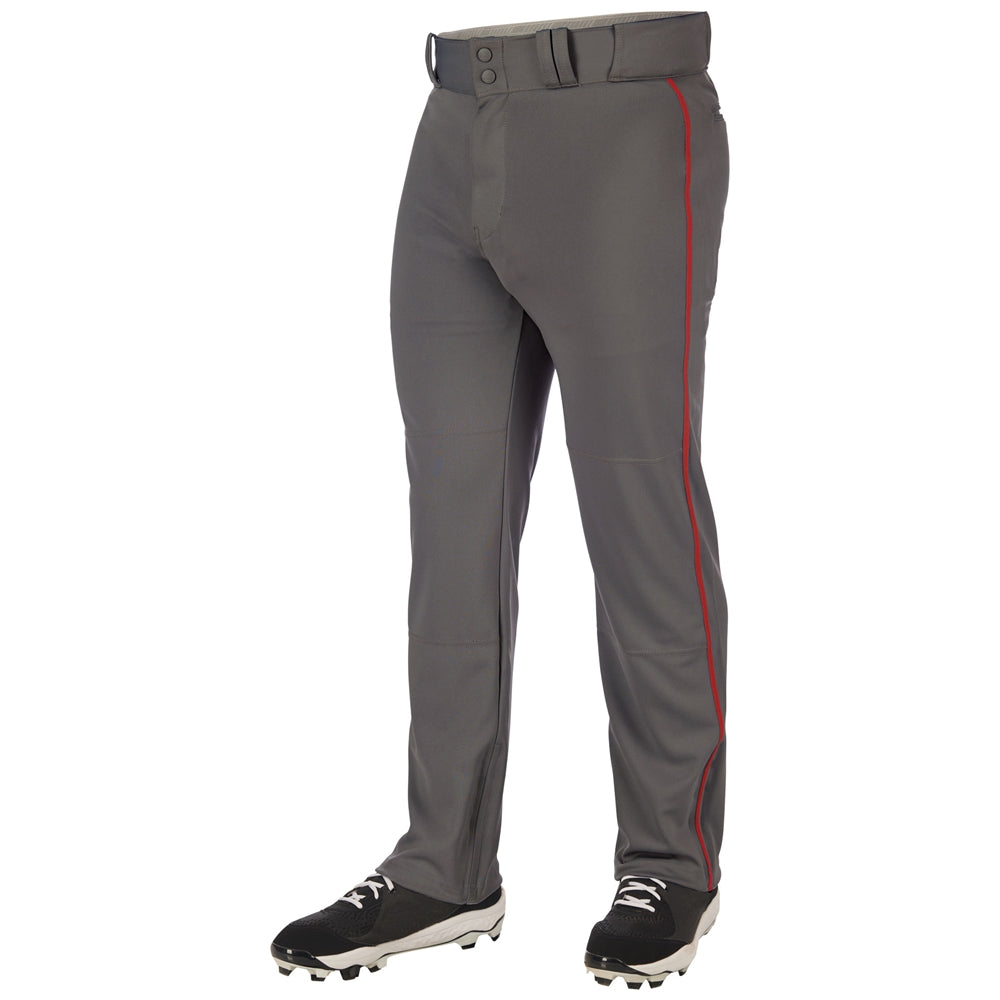 Triple Crown 2.0 Open Bottom with Braid - Graphite Scarlet - Adult - 4XL
