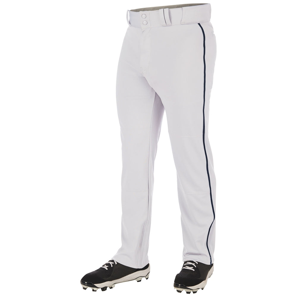 Triple Crown 2.0 Open Bottom with Braid - White Navy - Adult - Small