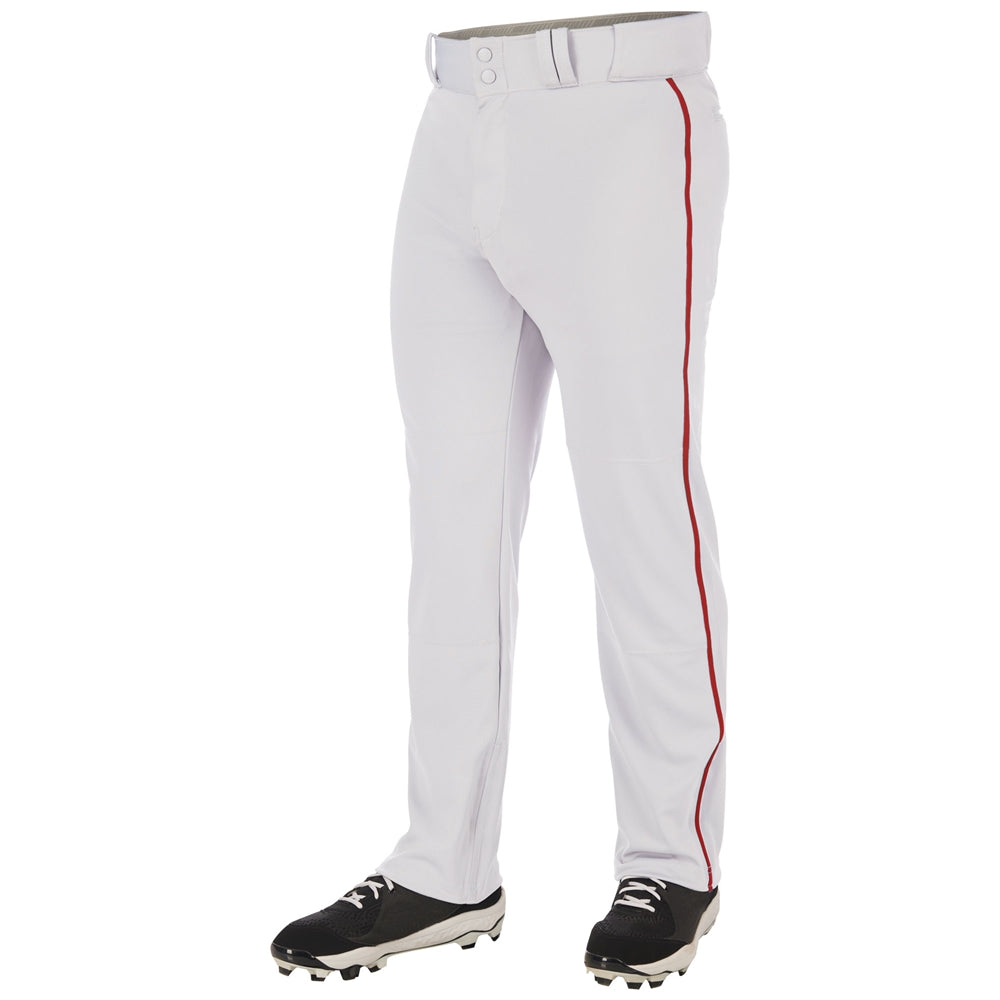 Triple Crown 2.0 Open Bottom with Braid - White Scarlet - Adult - Small