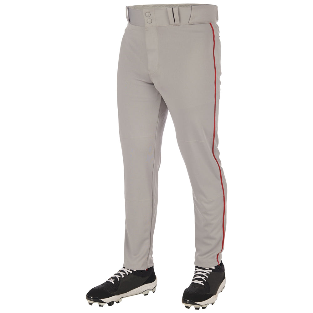 Triple Crown 2.0 Tapered Bottom with Braid - Grey Scarlet - Adult - 4XL