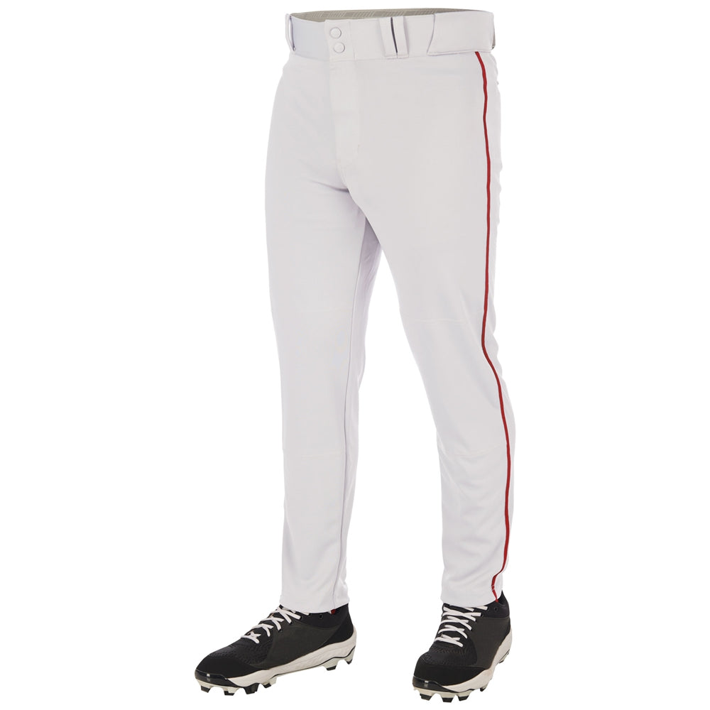Triple Crown 2.0 Tapered Bottom with Braid - White Scarlet - Adult - Large