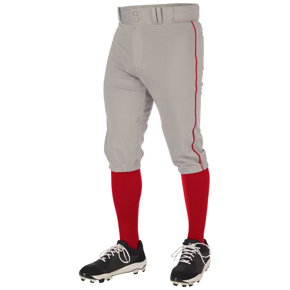 Triple Crown 2.0 Knicker with Braid - Grey Scarlet - Youth - Extra-Large