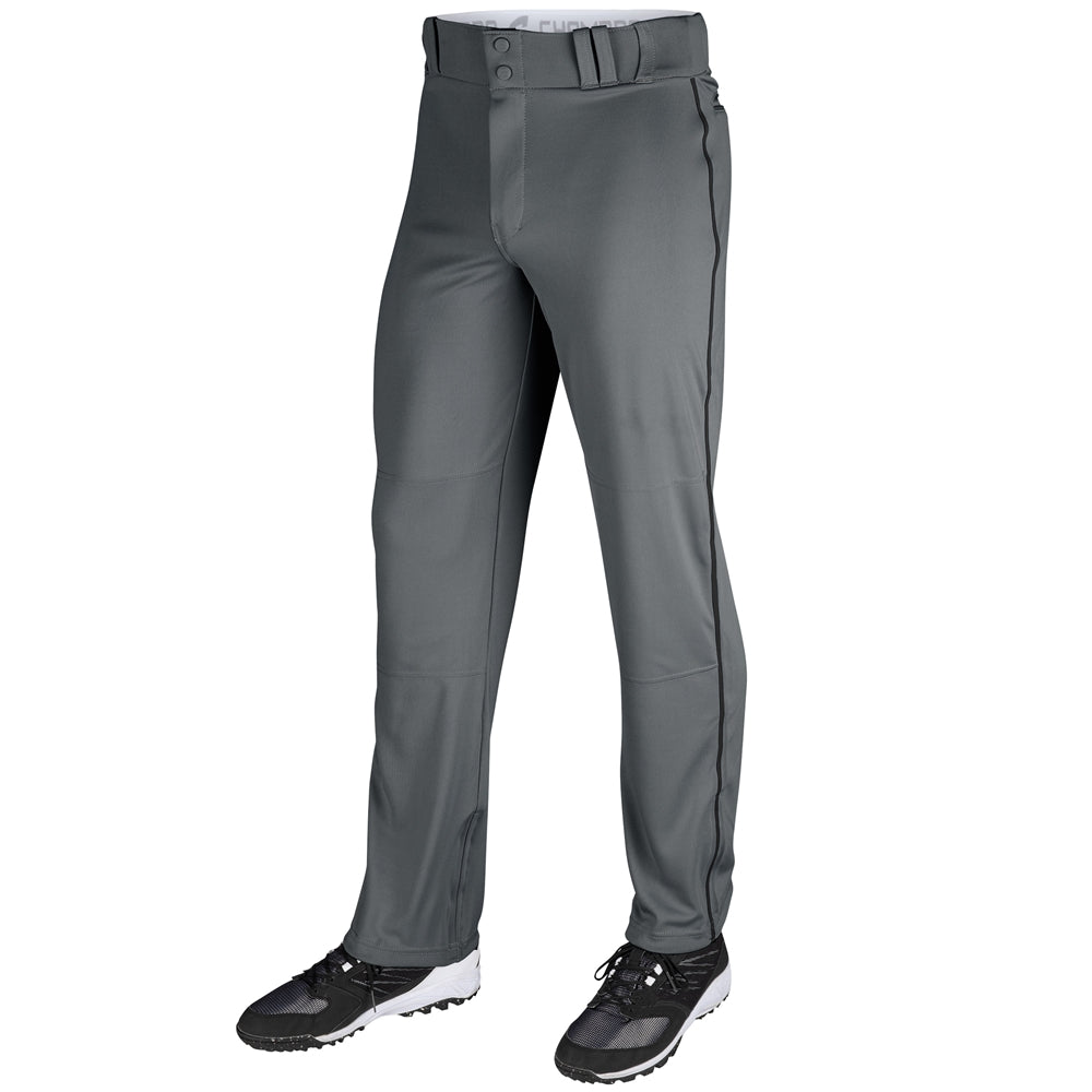 Triple Crown Open Bottom Pant with Pipe - Graphite Black Pipe - Adult - XXLarge