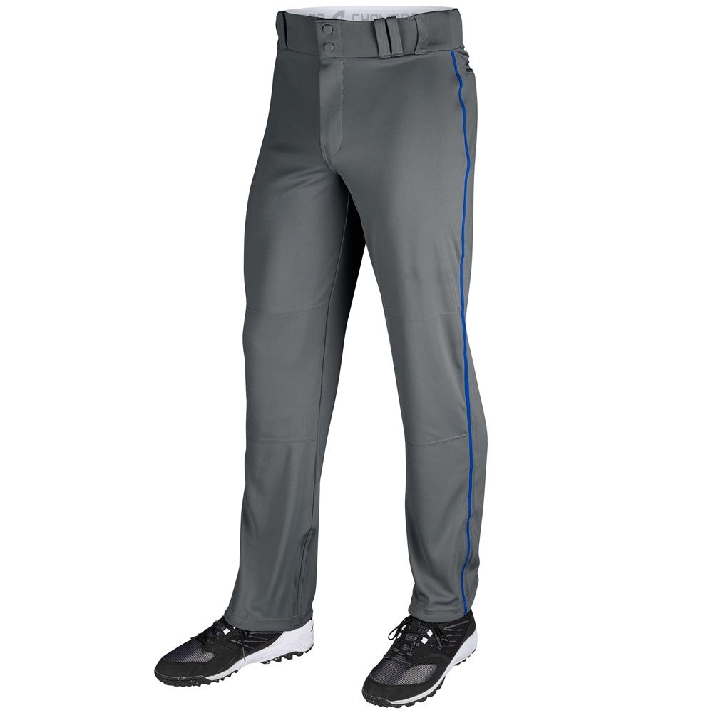 Triple Crown Open Bottom Pant with Pipe - Graphite Royal Pipe - Adult - Extra-Large