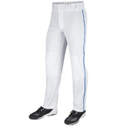 Triple Crown Open Bottom Pant with Pipe - White Royal Pipe - Adult - Medium