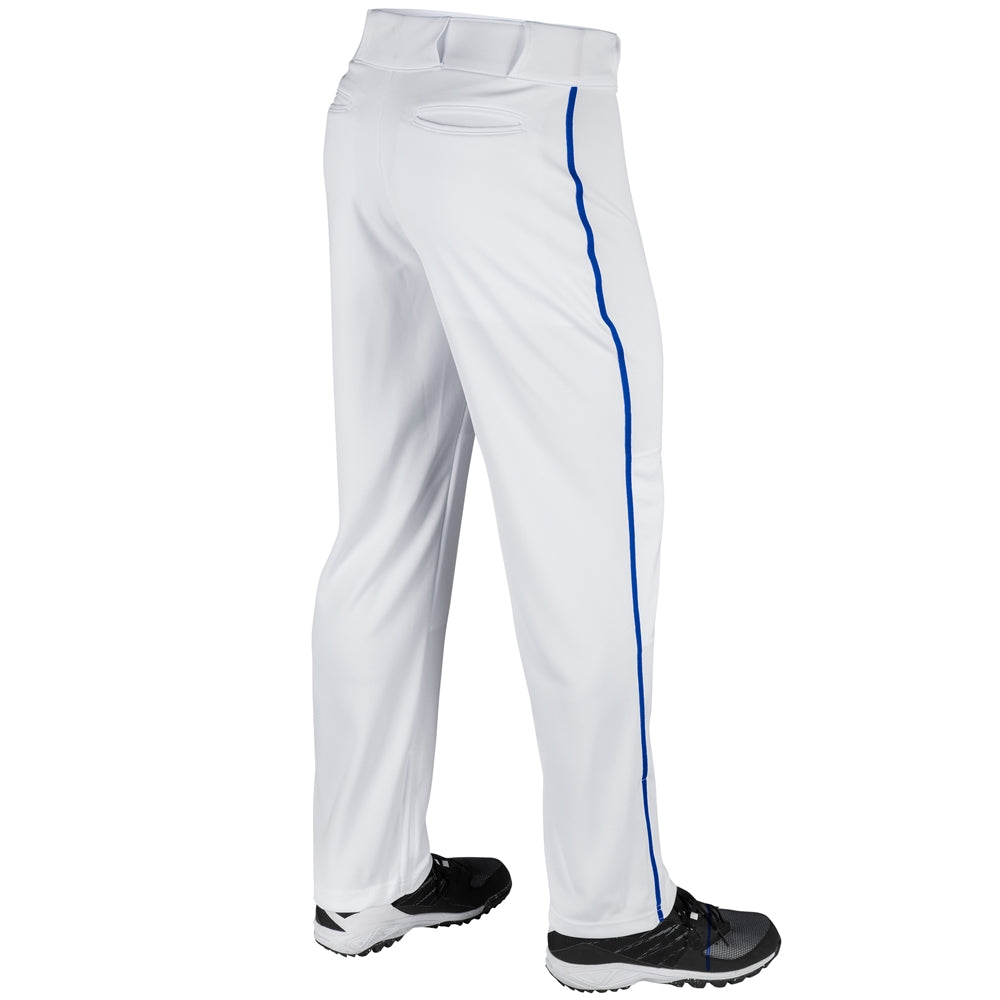 Triple Crown Open Bottom Pant with Pipe - White Royal Pipe - Adult - Medium