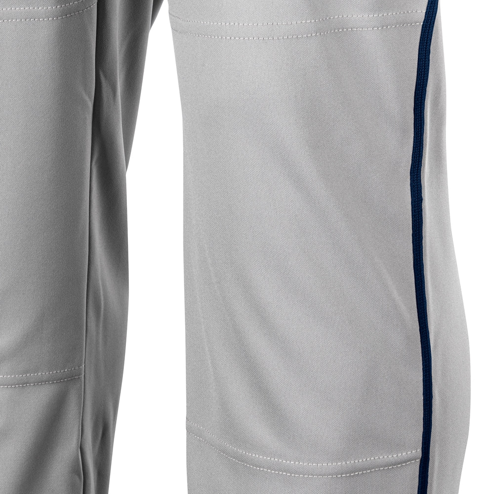 Triple Crown Open Bottom Pant with Pipe - Grey Navy Pipe - Youth - Small