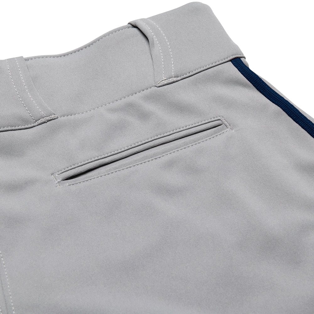 Triple Crown Open Bottom Pant with Pipe - Grey Navy Pipe - Youth - Small