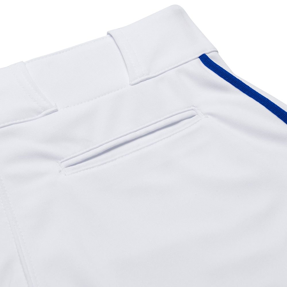 Triple Crown Open Bottom Pant with Pipe - White Royal Pipe - Adult - Medium