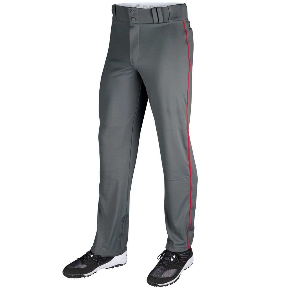 Triple Crown Open Bottom Pant with Pipe - Graphite Navy Pipe - Adult - Large