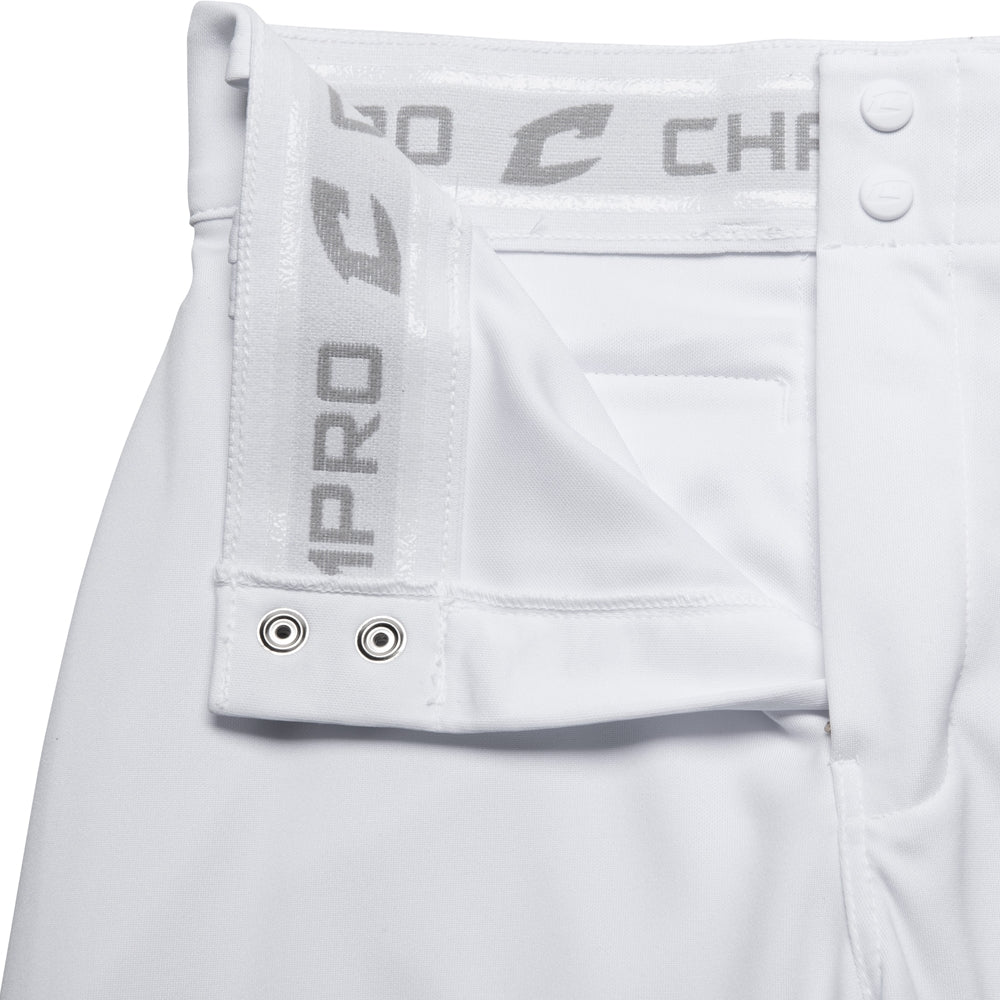Triple Crown Open Bottom Pant with Pipe - White Royal Pipe - Adult - Medium