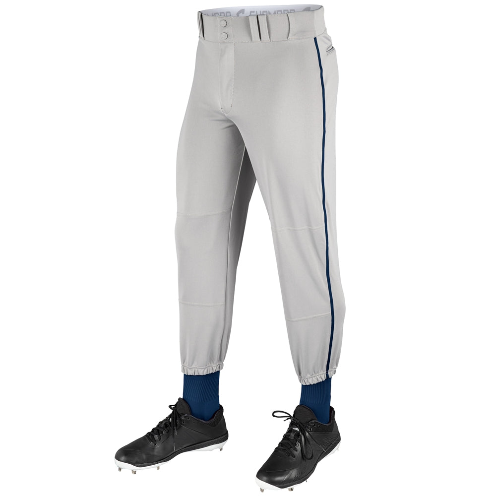 Dugout Pant with Pipe - Grey Navy Pipe - Youth - Small
