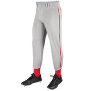 Dugout Pant with Pipe - Grey Scarlet Pipe - Youth - Extra-Large