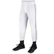 Dugout Pant with Pipe - White Black Pipe - Adult - Small