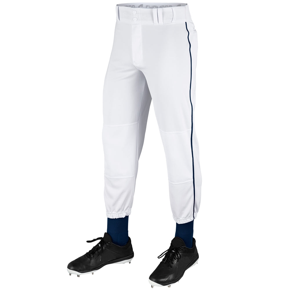 Dugout Pant with Pipe - White Navy Pipe - Adult - 4XL