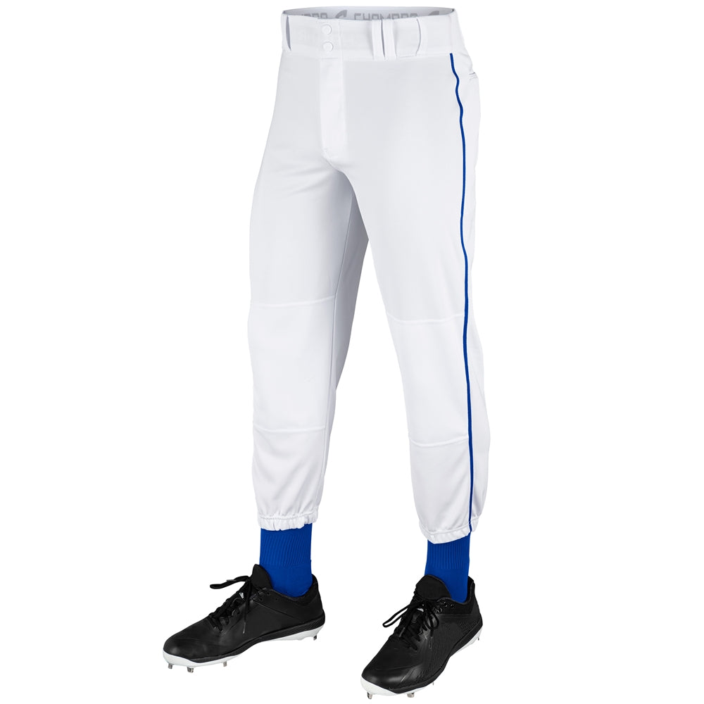 Dugout Pant with Pipe - White Royal Pipe - Adult - Small