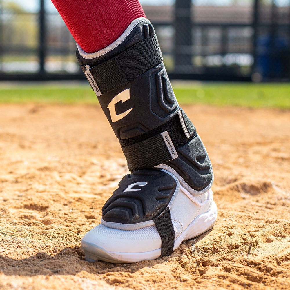Batter's Protective Ankle Guard - Black, Youth