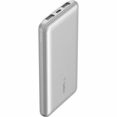 Belkin BoostCharge 10K USB-a & USB-C Power Bank, 15W - Silver