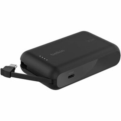 Belkin 1.75" 10000 MAh 20W Power Bank USB-C Cable & USB-C Port - Black