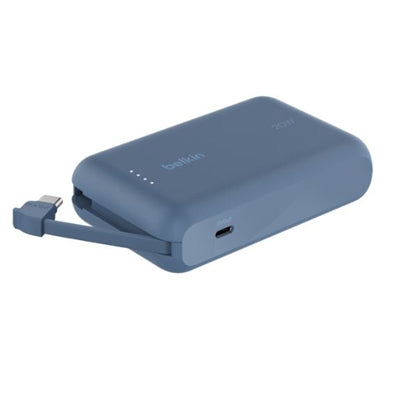 Belkin BoostCharge Power Bank 10K with Integrated Cable - Blue