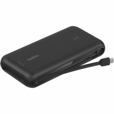 Belkin BoostCharge 20K Power Bank with Integrated Cable - Black
