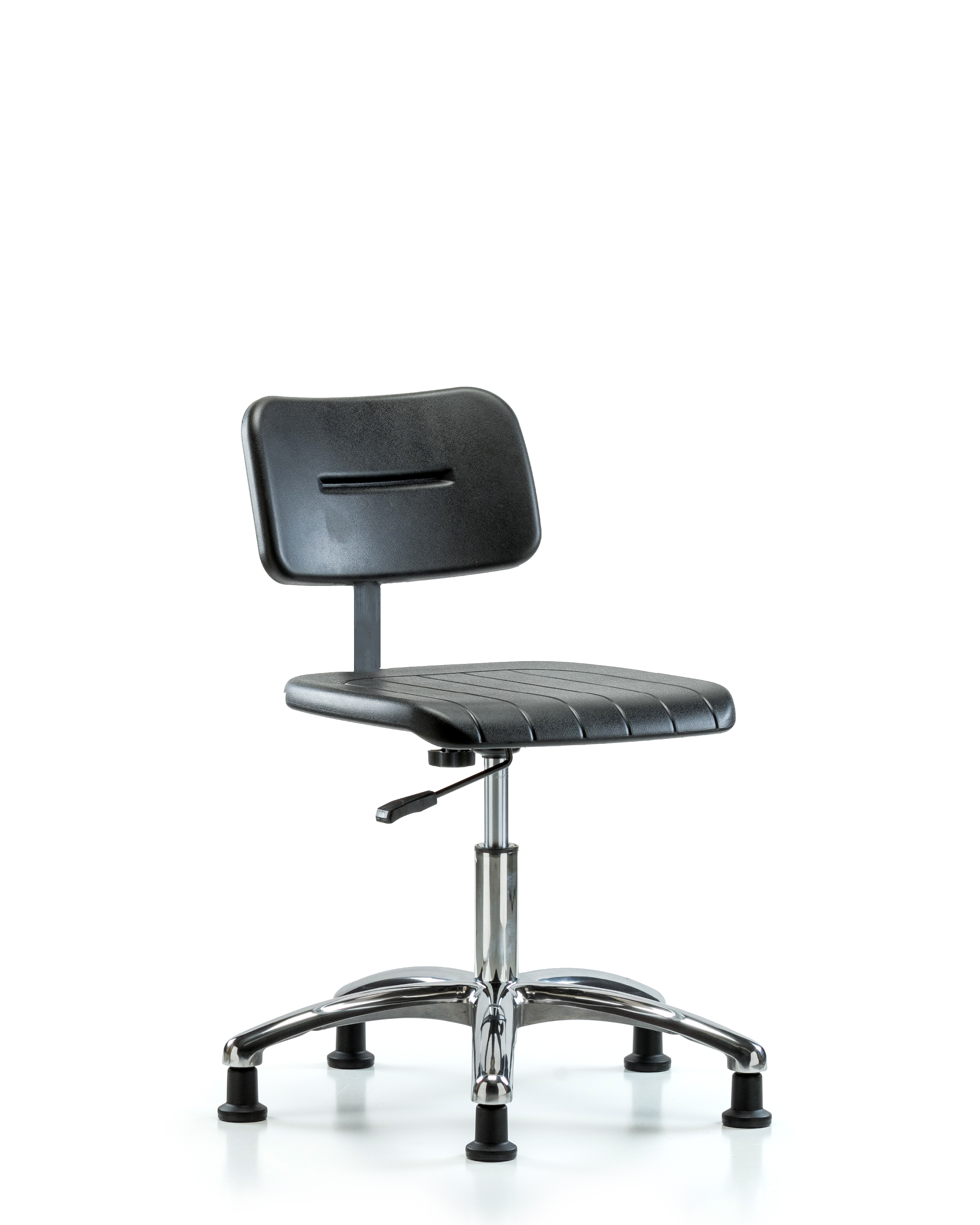 Core Polyurethane Chair Chrome - Desk Height with Stationary Glides