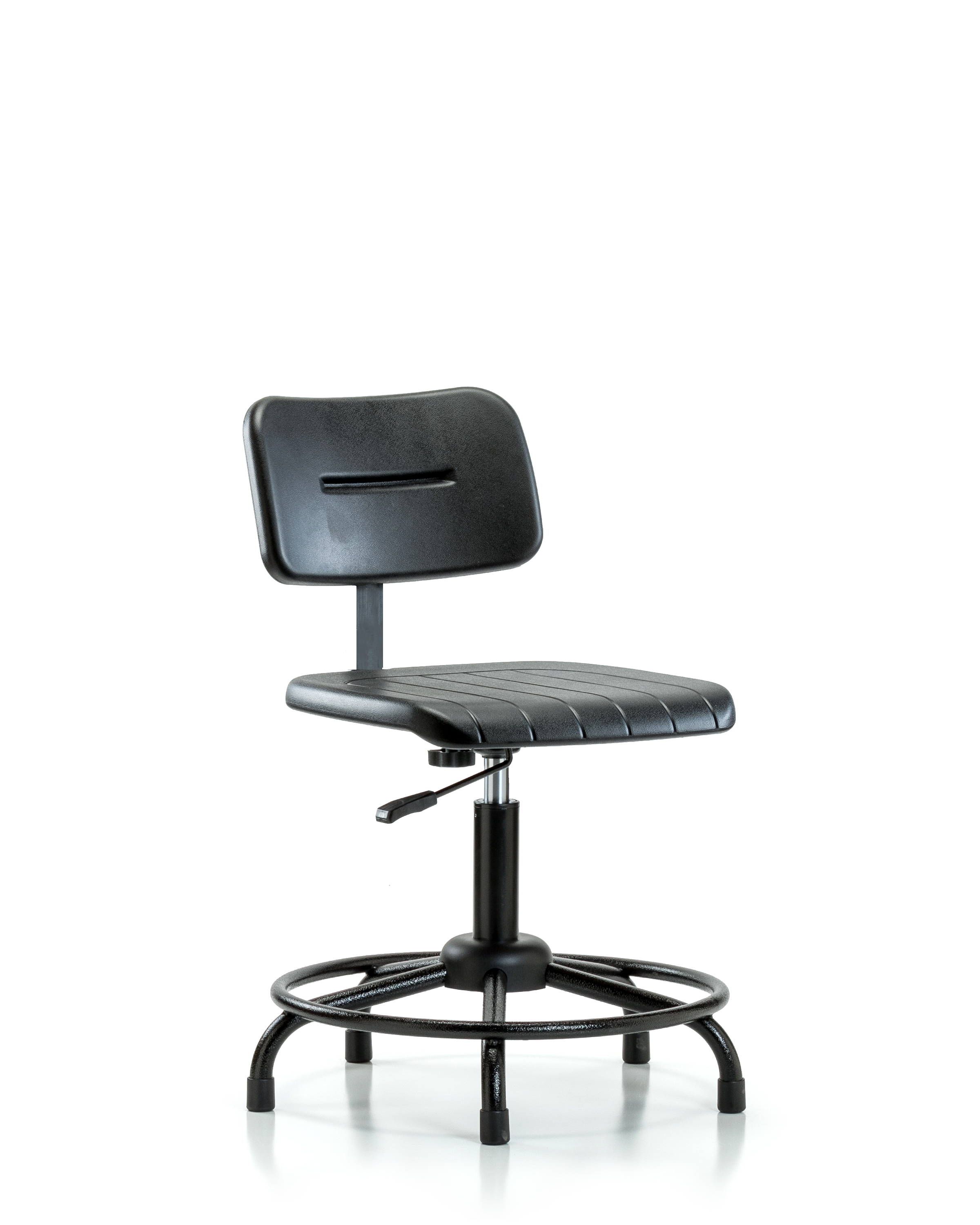 Core Polyurethane Chair - Desk Height with Round Tube Base and Stationary Glides