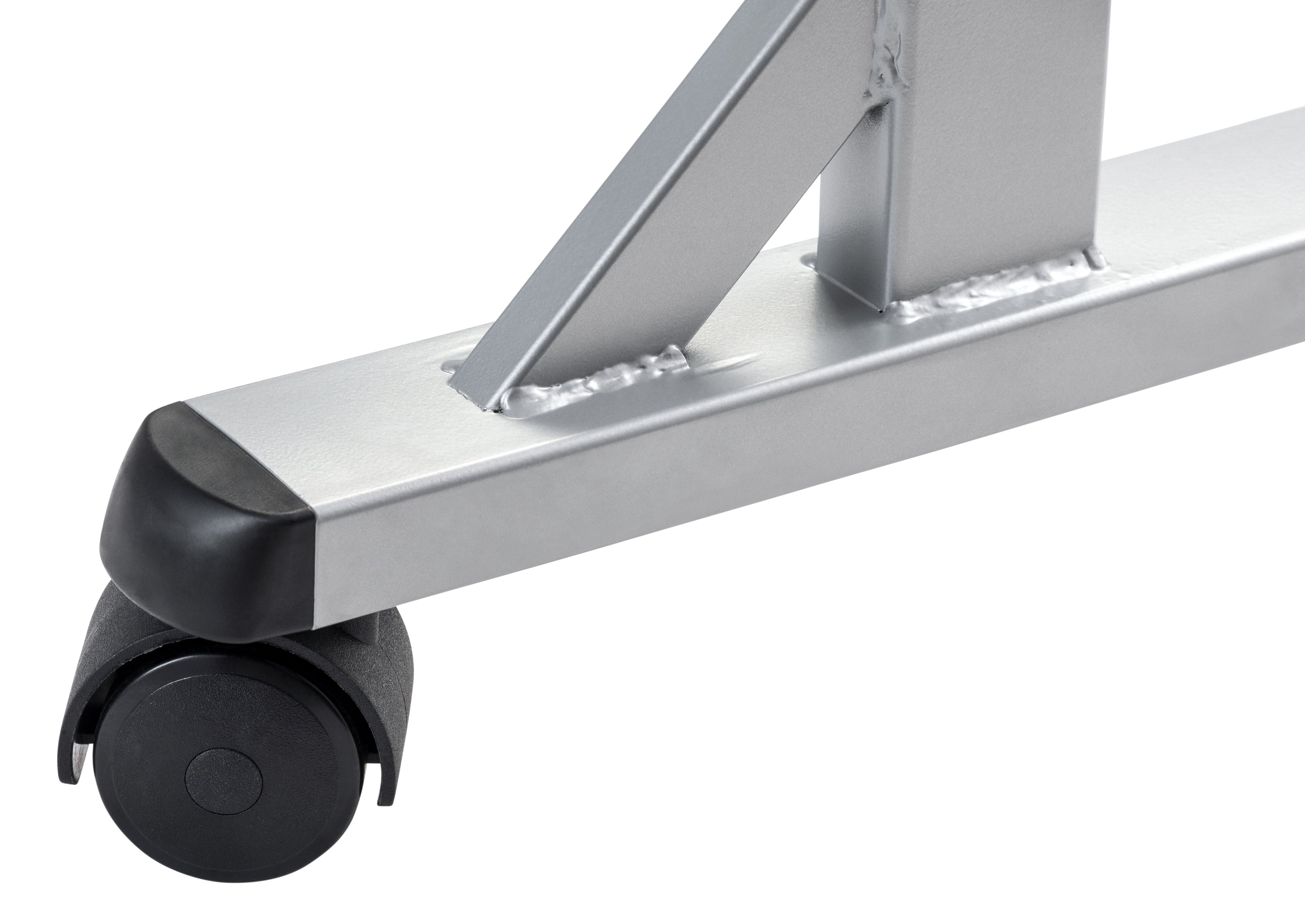 NPS® 24" x 72" Flip-N-Store Training Table, Surface Color: Charcoal Slate, Frame Color: Silver
