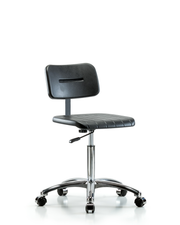 Core Polyurethane Chair Chrome - Medium Bench Height with Casters