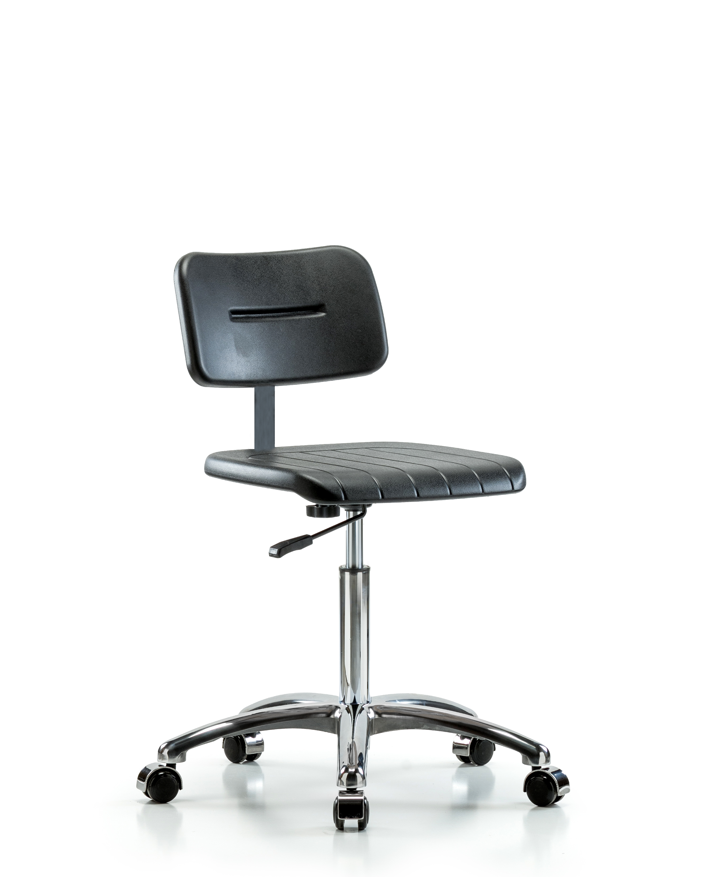 Core Polyurethane Chair Chrome - Medium Bench Height with Casters