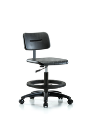 Core Polyurethane Chair - Medium Bench Height with Black Foot Ring & Casters