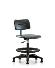 Core Polyurethane Chair - Medium Bench Height with Black Foot Ring & Stationary Glides