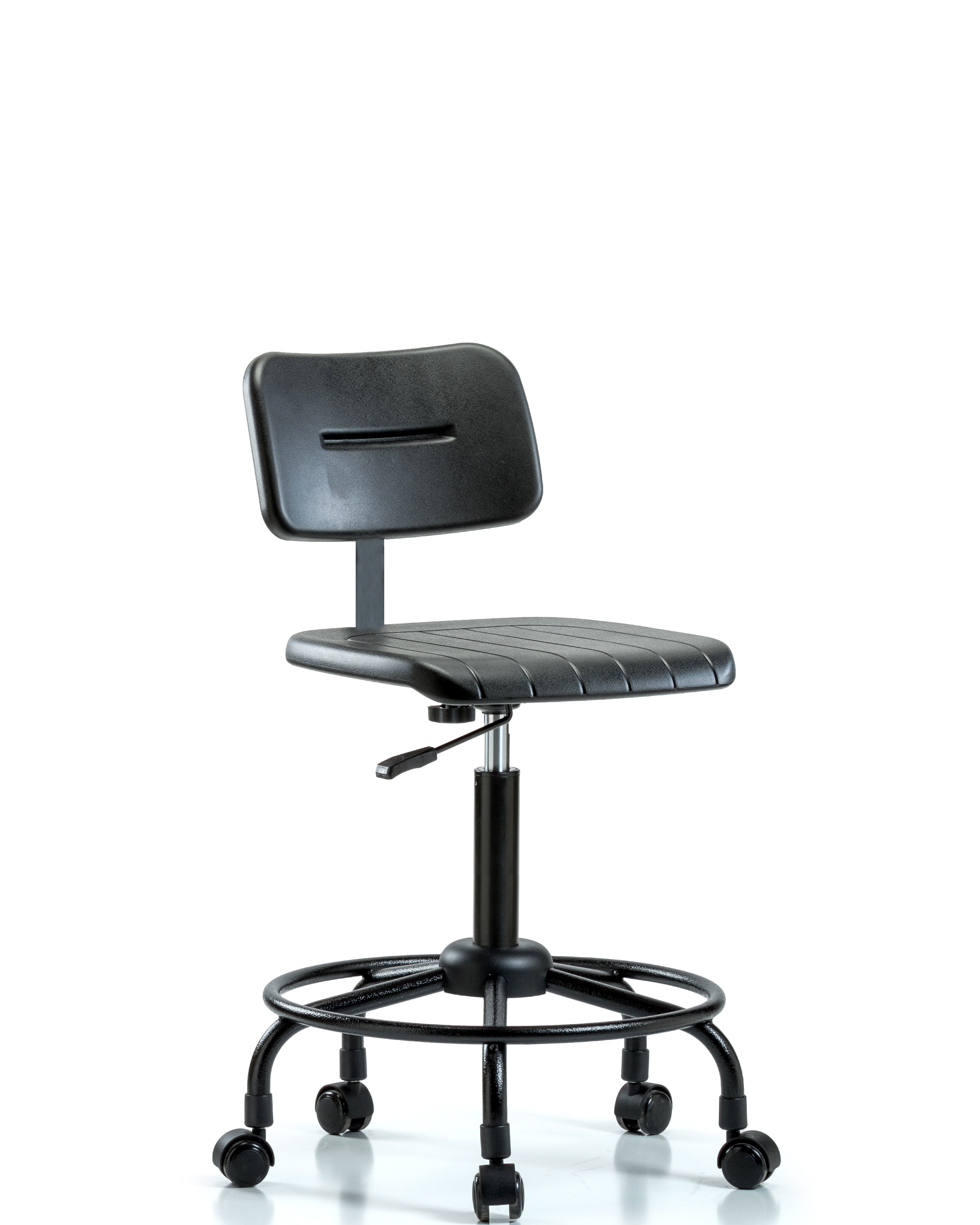 Core Polyurethane Chair - Medium Bench Height with Round Tube Base and Casters